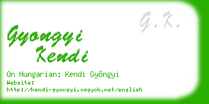gyongyi kendi business card