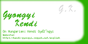 gyongyi kendi business card